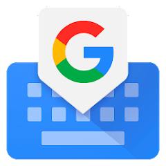 Google logo with a keyboard icon.