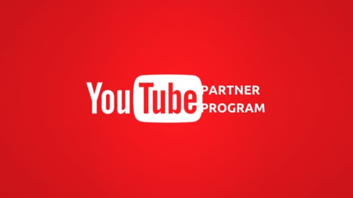 YouTube Partner Program logo on a red background.