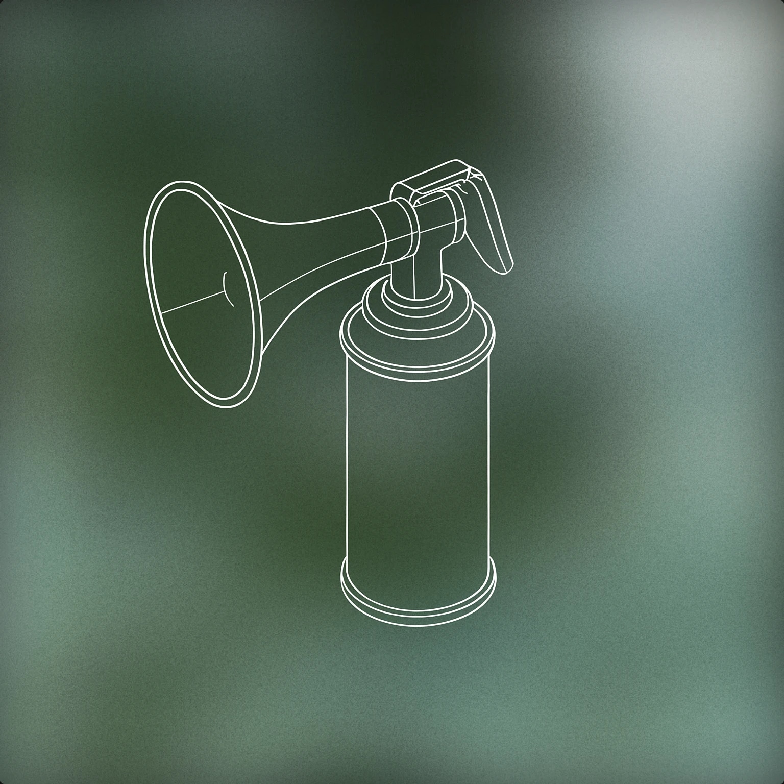Cover of handheld airhorn canister with a trigger for DJ Airhorn sound effects