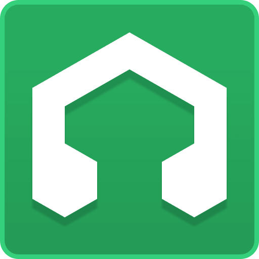 Green square icon with a white hexagon and two smaller hexagons inside.