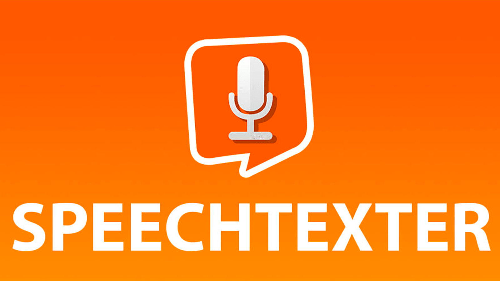 Speech therapist logo with a microphone icon on an orange background.