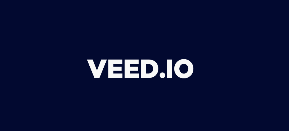 VEED.IO logo on a dark background.