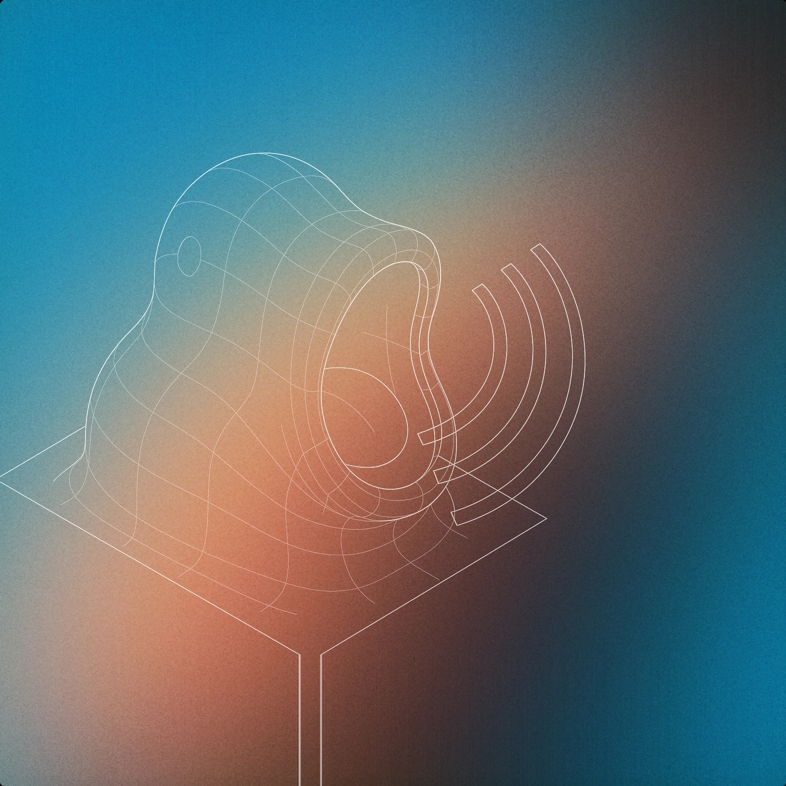 Cover of A large, abstract creature with a single, gaping mouth emitting stylized sound ripples for Monster sound effects