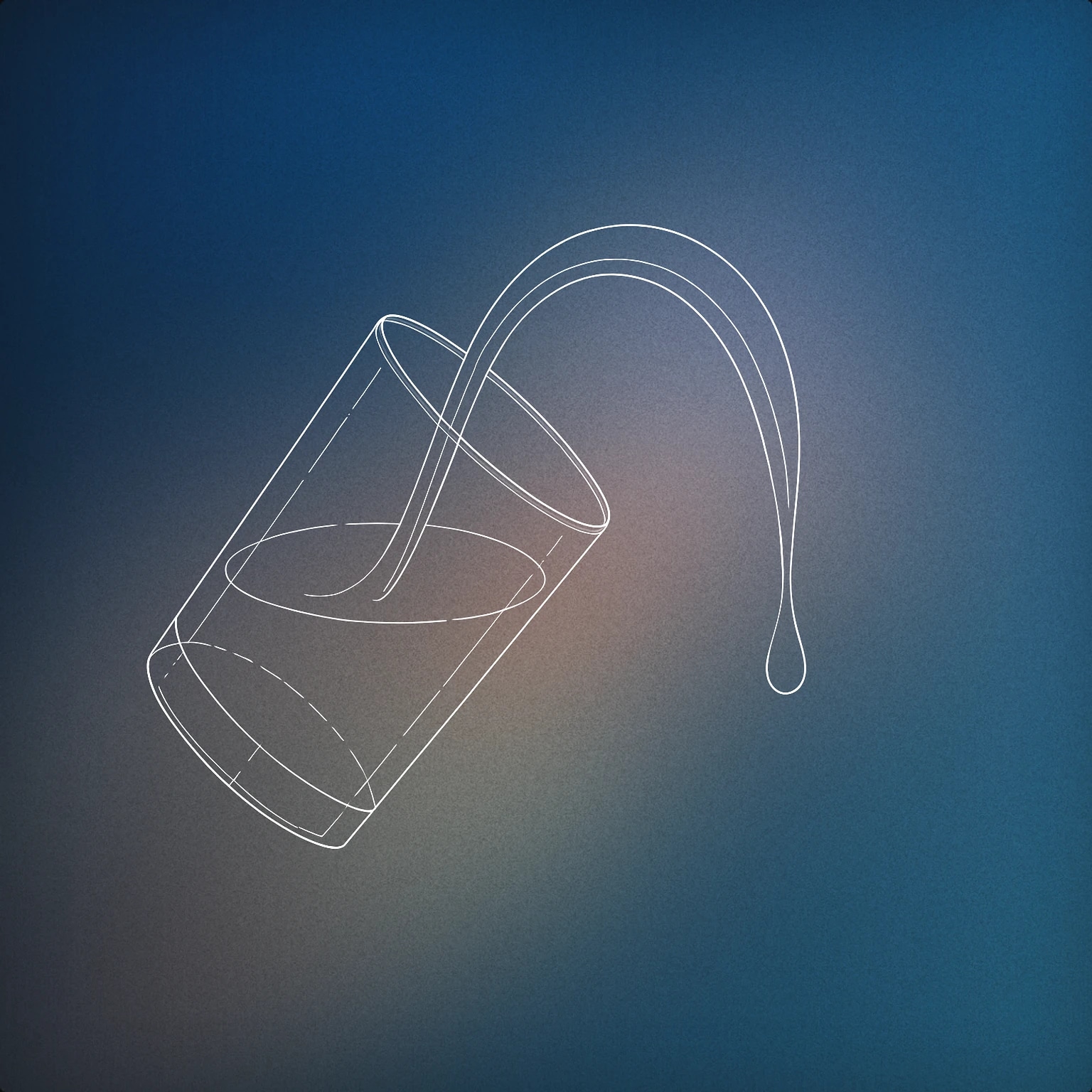 Cover of a tilted glass with liquid mid-pour forming a smooth arc for Pour Drink sound effects