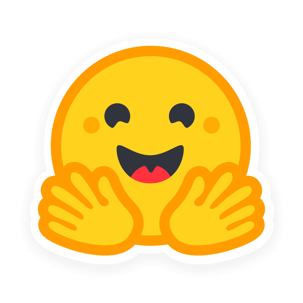 A happy, smiling yellow emoji with hands raised in excitement.