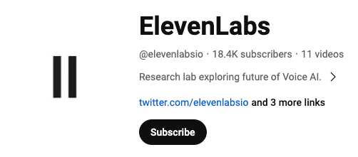 Research lab exploring future of Voice AI, with subscribe and social media links.