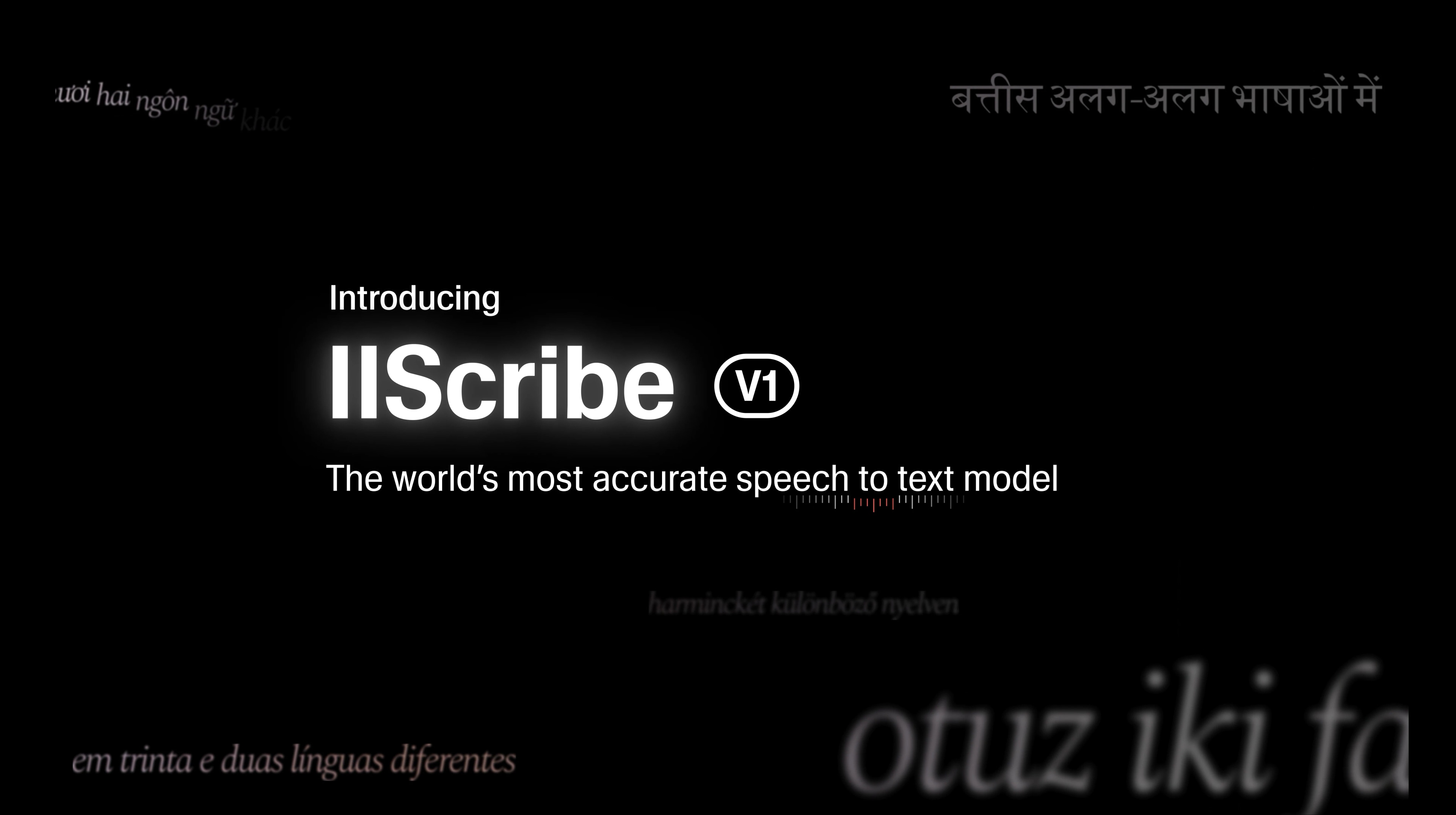 Introducing IISubscribe V1, the world's most accurate speech-to-text model.