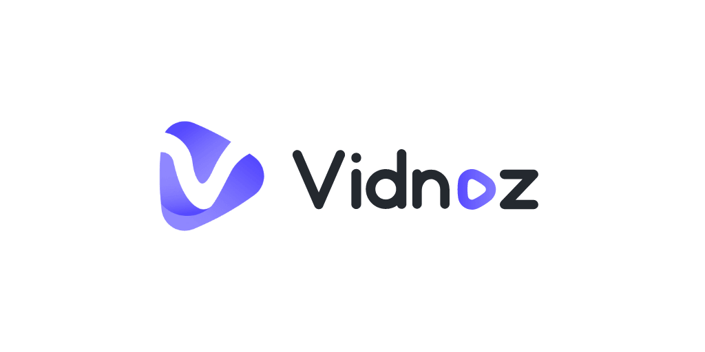 Vidnoz logo with a stylized checkmark icon and the text "Vidnoz" featuring a play button in the letter "o".