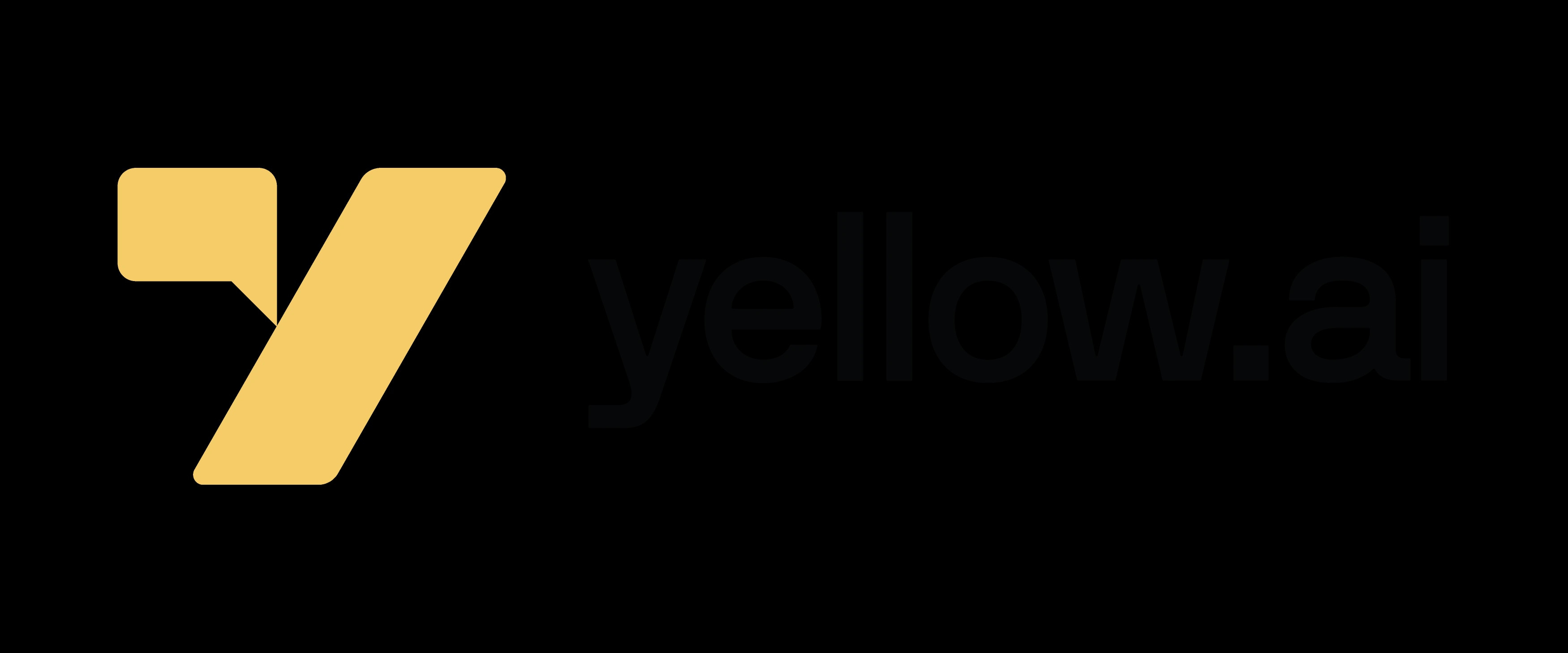 Yellow.ai logo with a stylized yellow "Y" and the text "yellow.ai" in black.