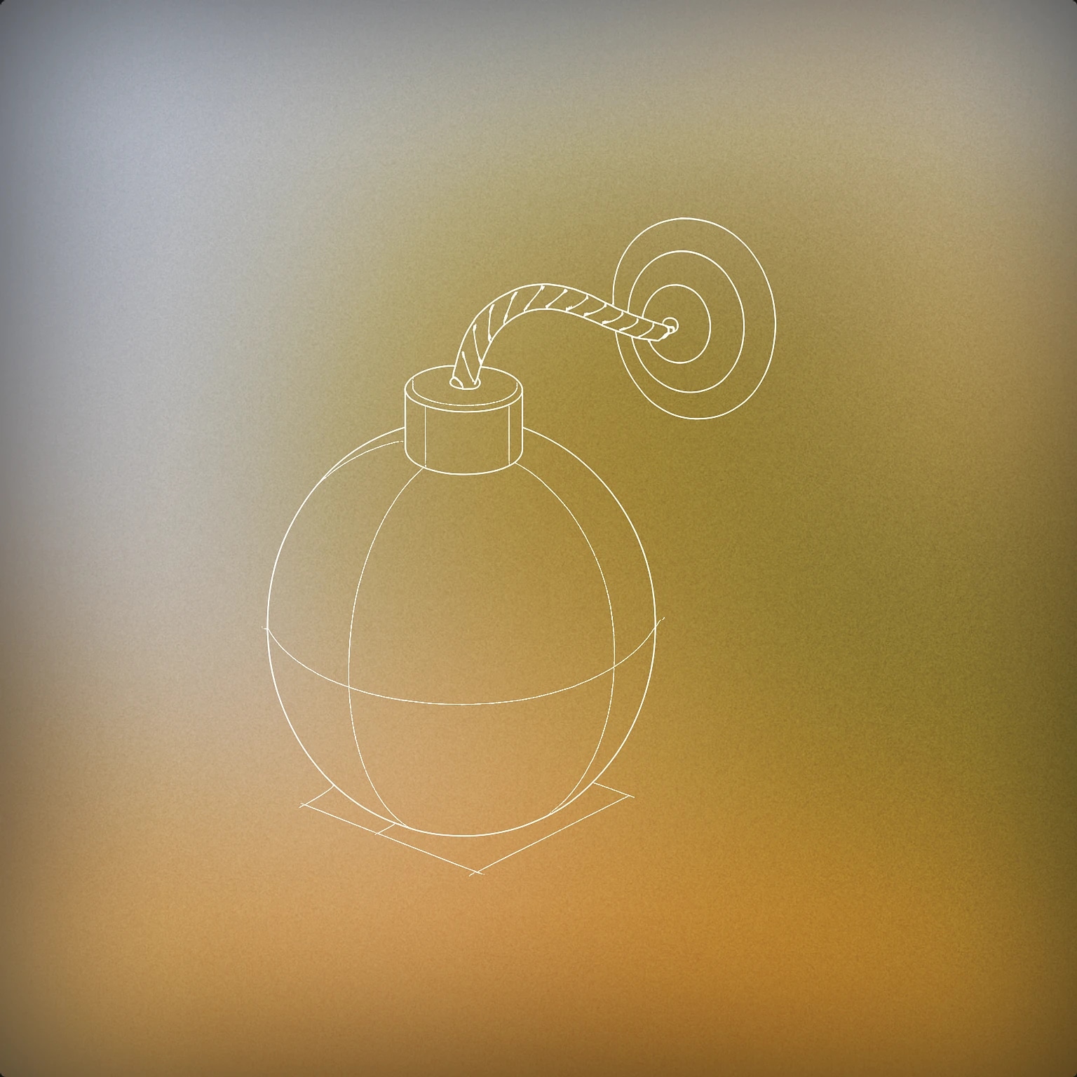 Cover of A classic round cartoon bomb with a lit fuse emitting stylized soundwave rings from the fuse tip for Bomb sound effects