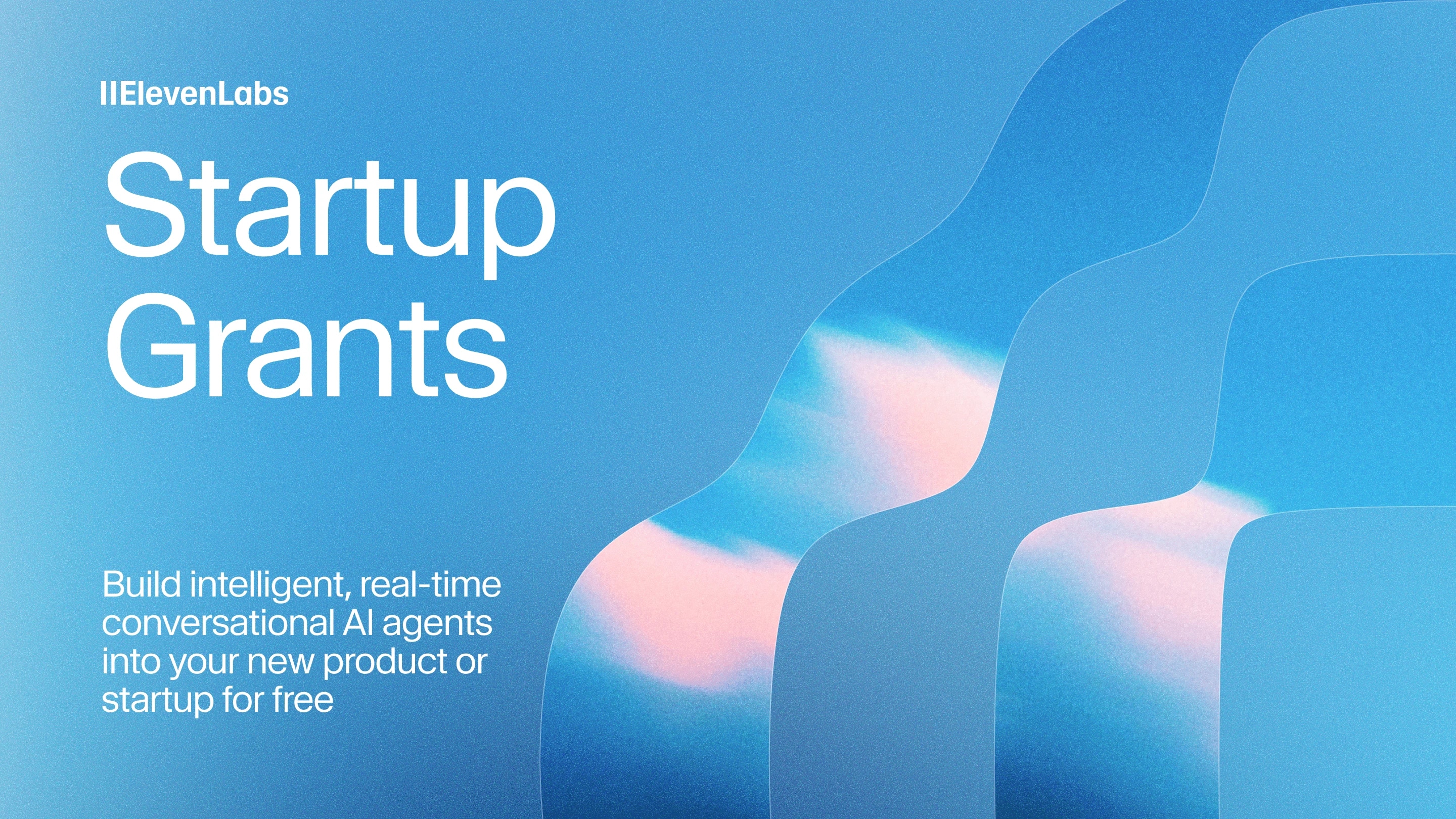 Blue banner that says startup grants