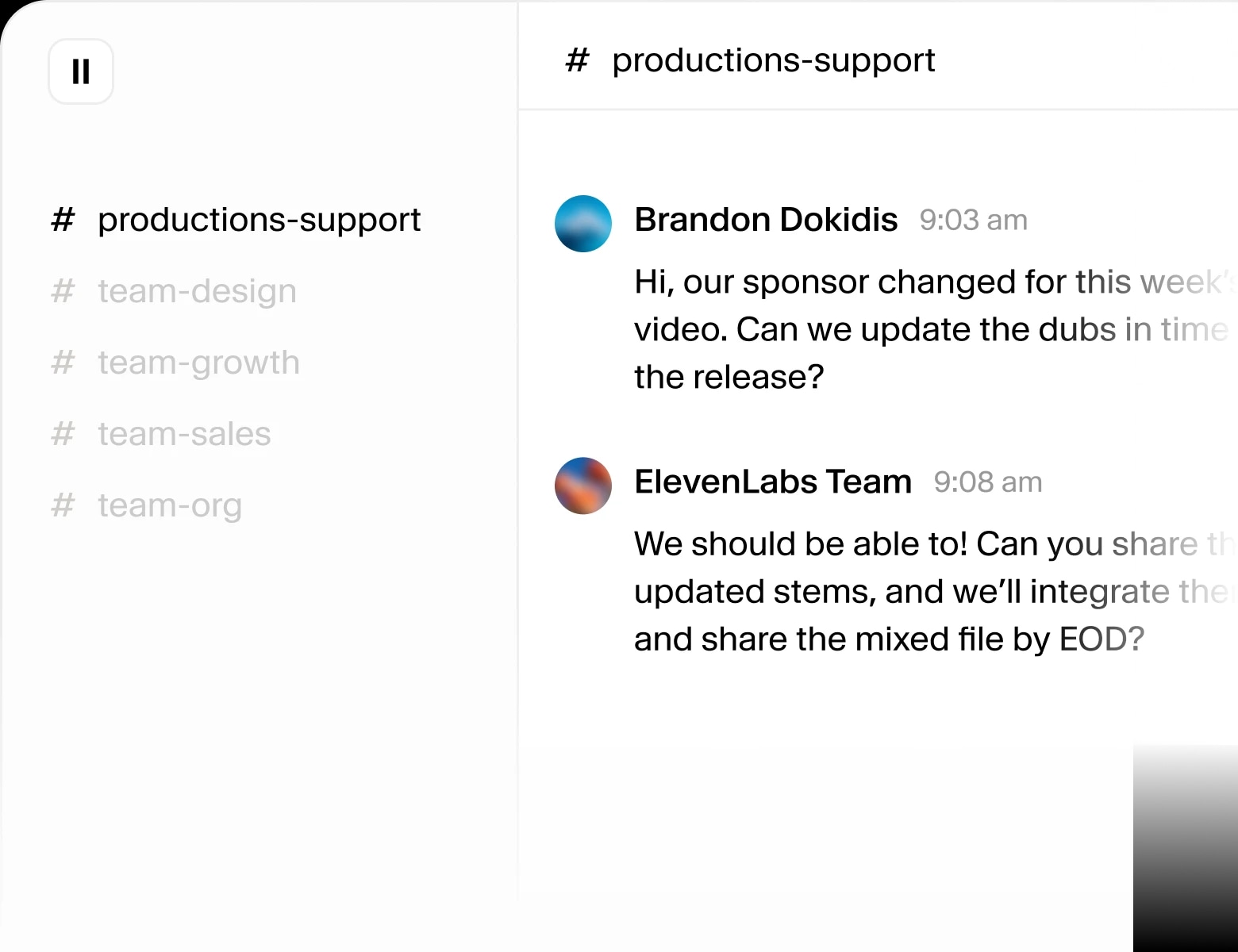 Slack screenshot