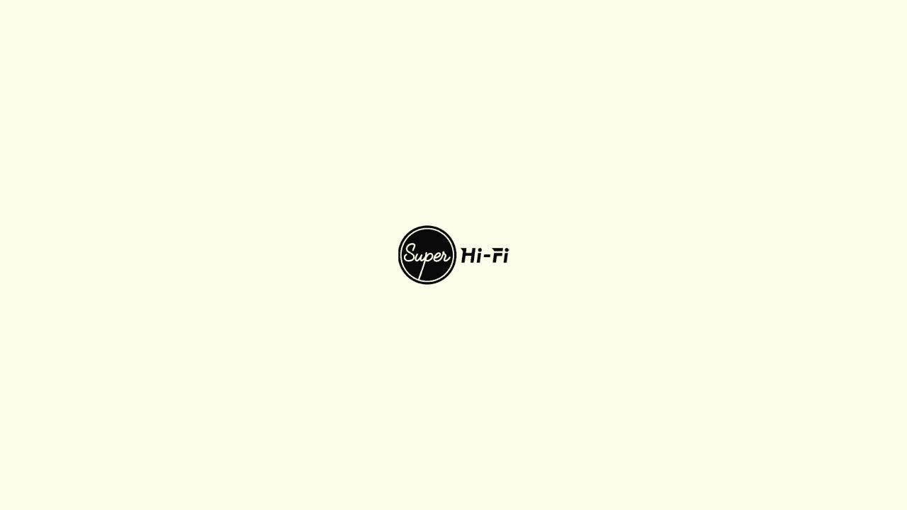 Super Hi-Fi logo on a light background.