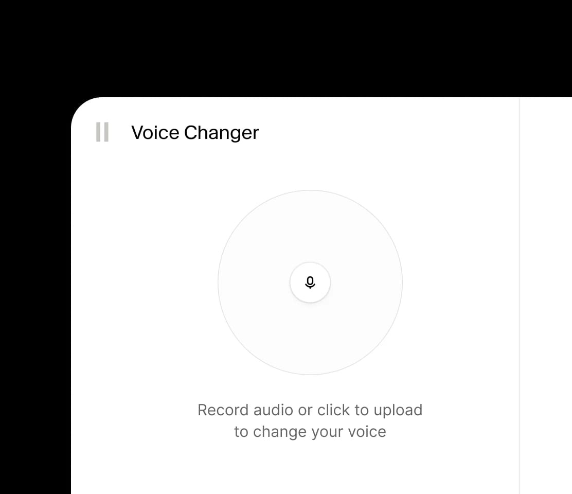 Upload audio to voice changer