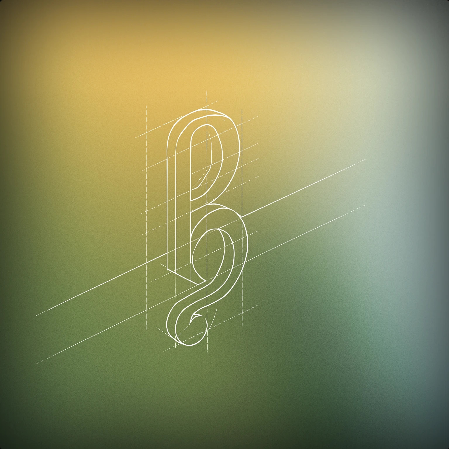 Cover of a stylized alto clef symbol placed on a single music staff line for Alto voice library