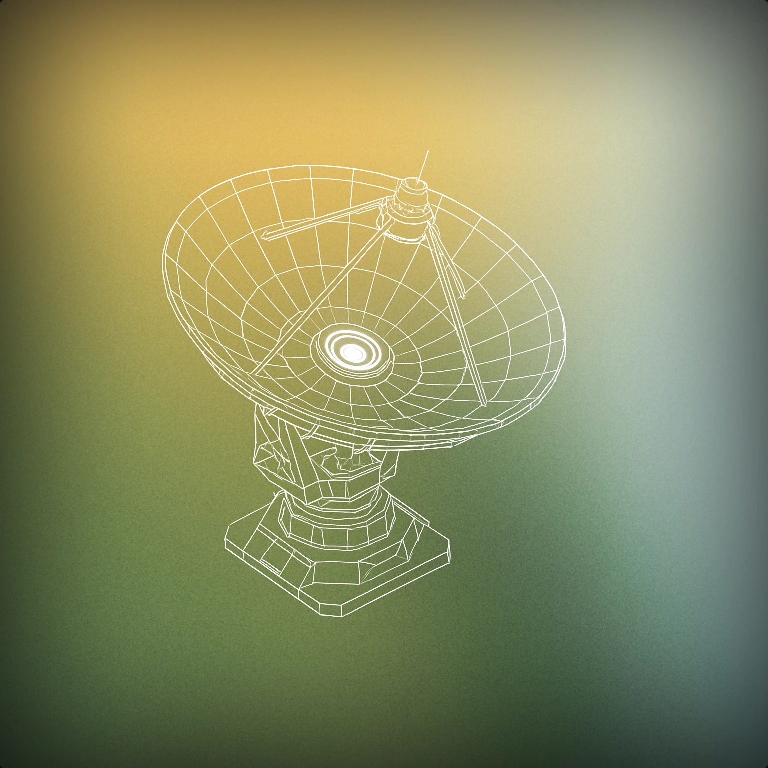 Cover of futuristic parabolic satellite dish with a central glowing core for Sci-fi sound effects