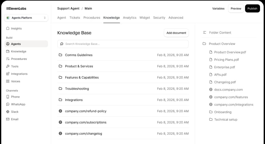 ElevenLabs ElevenAgents platform