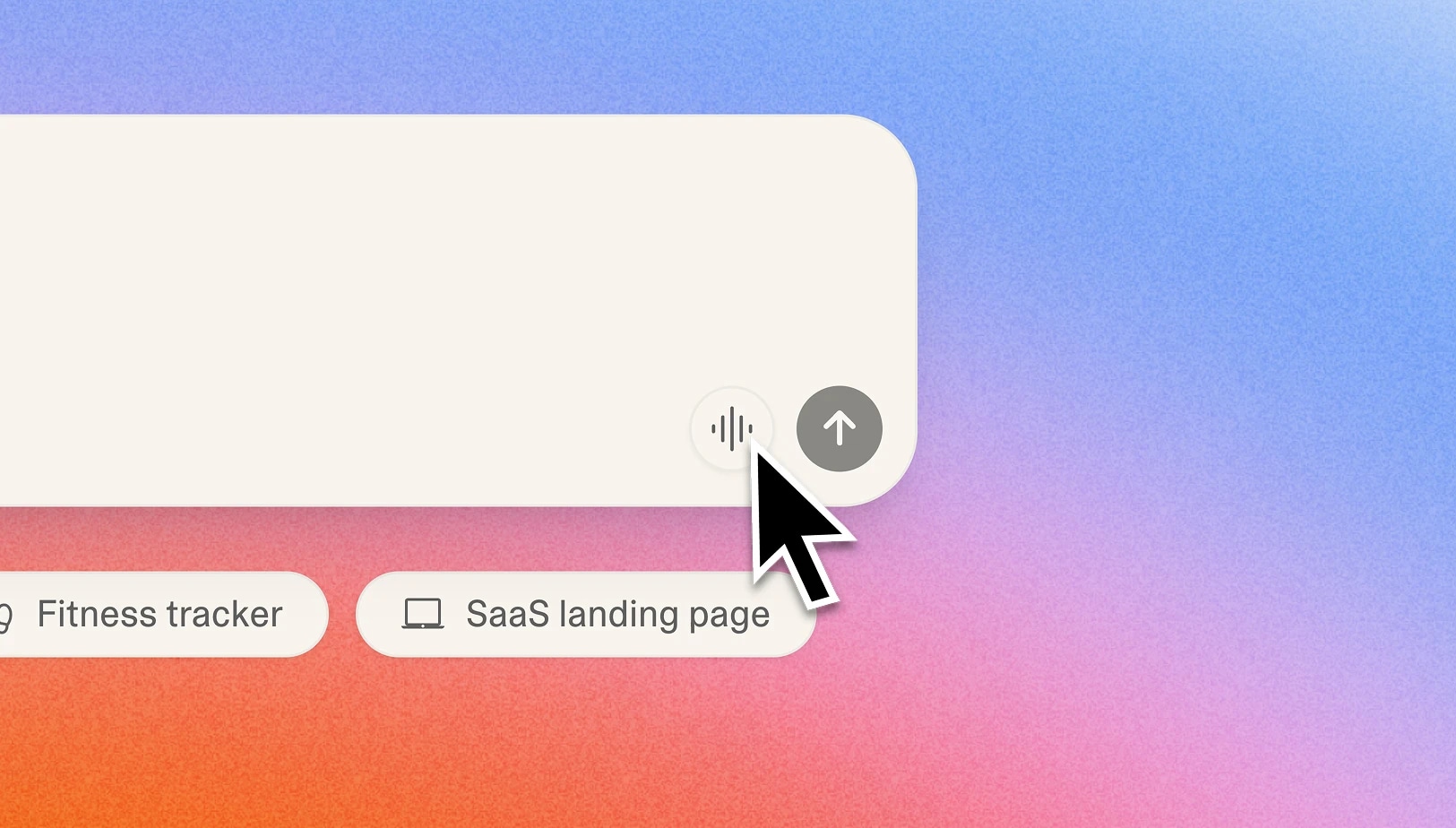 lovable voice mode button click interface