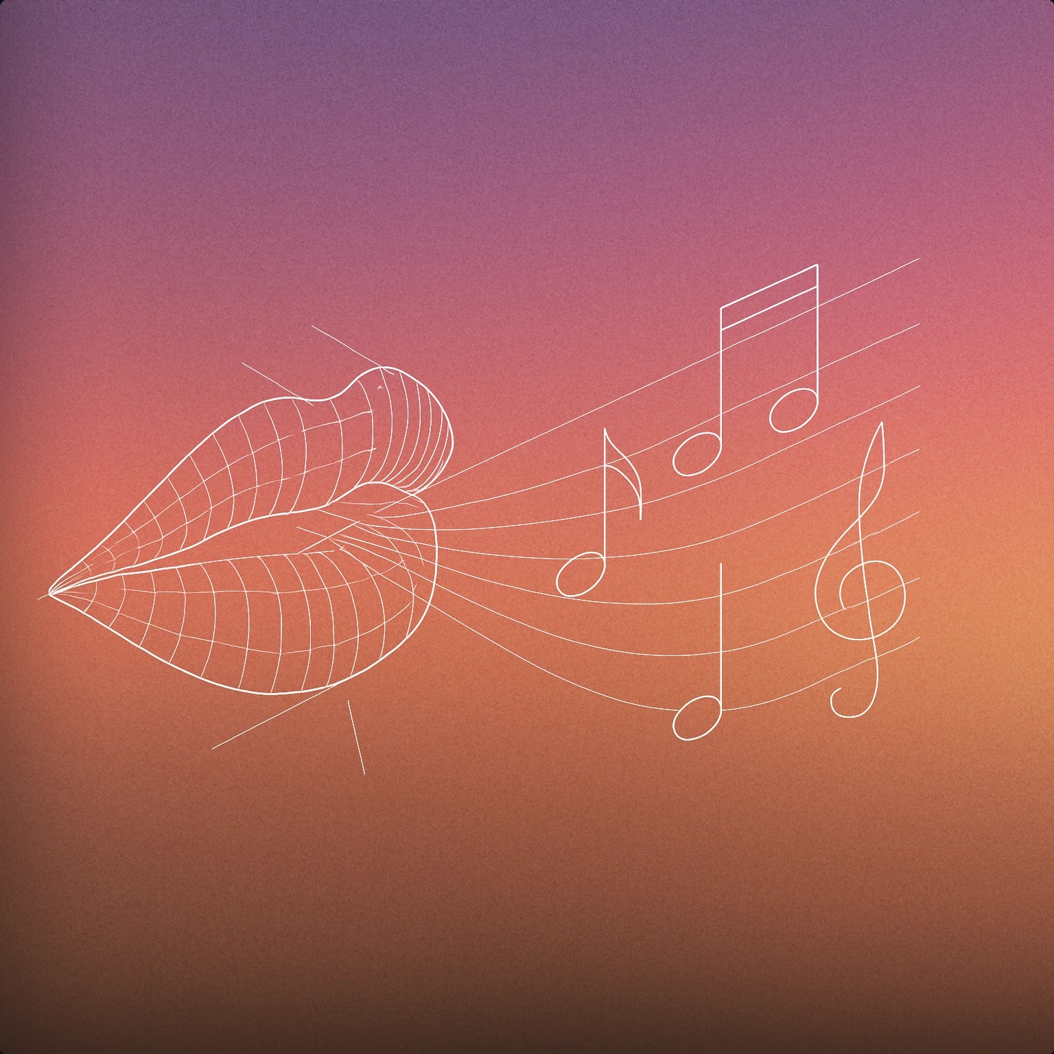 Cover of lips softly exhaling musical notes for Sultry voice library